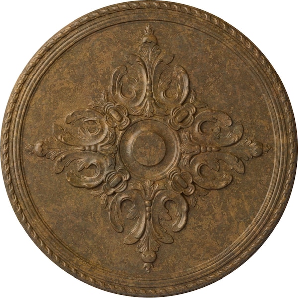 Ekena Millwork Milton Ceiling Medallion (Fits Canopies up to 7 7/8"), 40 5/8"OD x 1 3/4"P, Rubbed Bronze CM40MIRZS - main